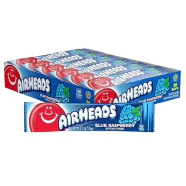 AIRHEADS SINGLES BLUE RASPBERRY 0.55OZ 36PK
