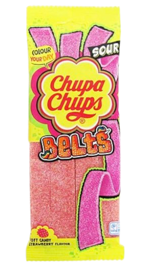 Chupa Chups Sour Strawberry Belts (Airfreight UK)