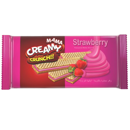 MAMA CREAMY CRUNCH STRAWBERRY WAFER 120G