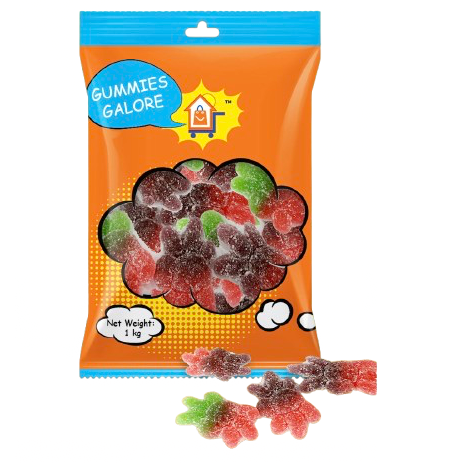 GUMMIES GALORE SOUR SPIDERS 1KG