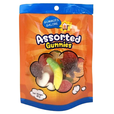 GUMMIES GALORE ASSORTED SOUR GUMMIES 80G