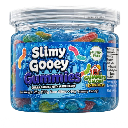 Gummies Galore Slimy Gooey Gummies Sour Blueberry 220g