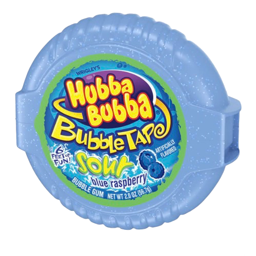 HUBBA BUBBA BUBBLE-TAPE SOUR BLUE RASPBERRY 2OZ