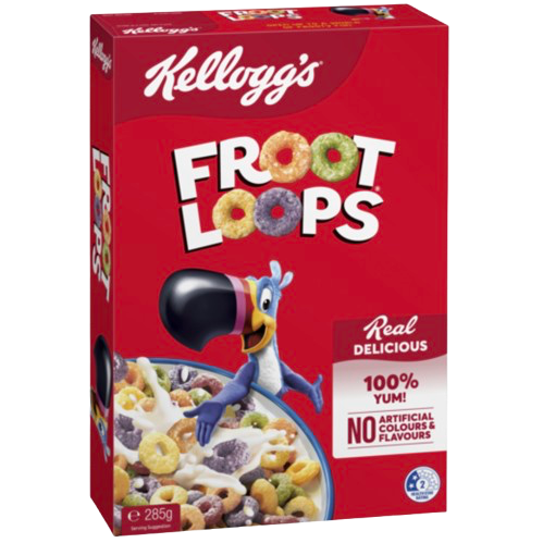 Kelloggs Fruit Loops Cereal 285g