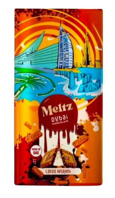 Meltz Dubai Chocolate Lotus Knafeh 75g (Thick Block)