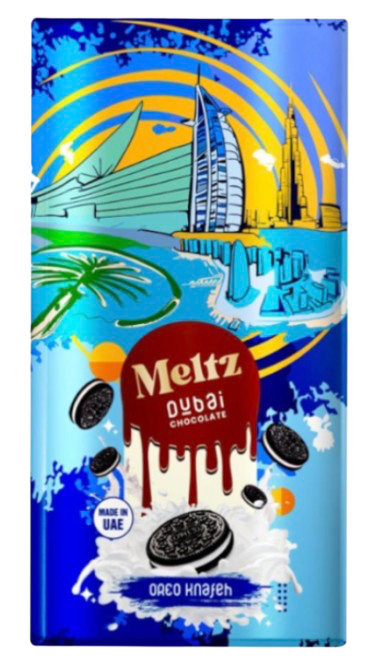 Meltz Dubai Chocolate Oreo Knafeh 75g (Thick block)