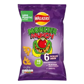 Monster Munch Pickled Onion 6 Pack 6x20g (BBD 09/05/2026)