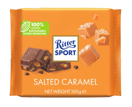 RITTER SPORTS SALTED CARAMEL 100G