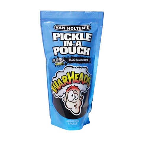 VAN HOLTEN'S JUMBO WARHEADS BLUE RASPBERRY PICKLES 5OZ