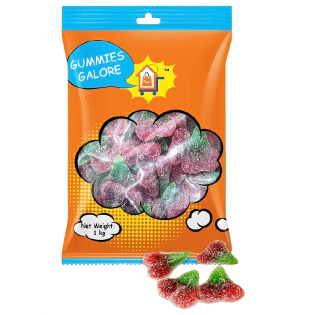 GUMMIES GALORE SOUR CHERRYS 1KG