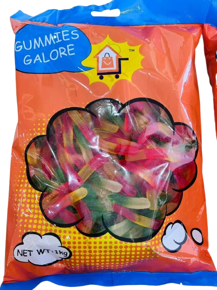 GUMMIES GALORE LOLLY WORMS 1KG