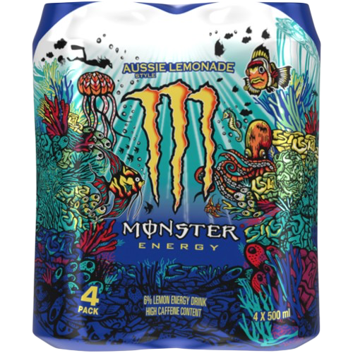 Monster 4 Pack Aussie Lemonade