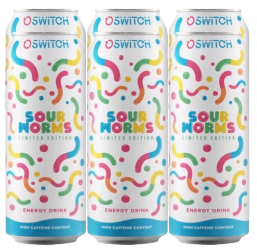 6 PACK SWITCH ENERGY DRINK SOUR WORMS