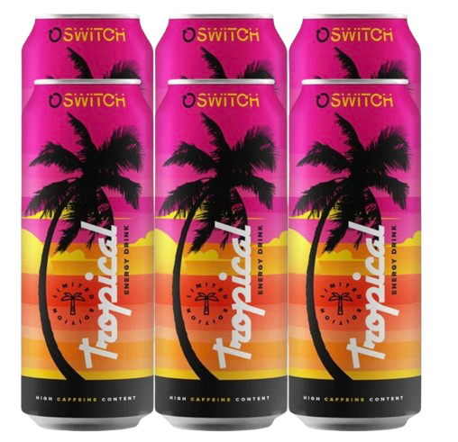 6 PACK SWITCH ENERGY DRINK TROPICAL 500ML