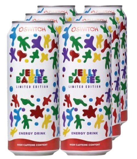 6 PACK SWITCH ENERGY JELLY BABIES 500ML