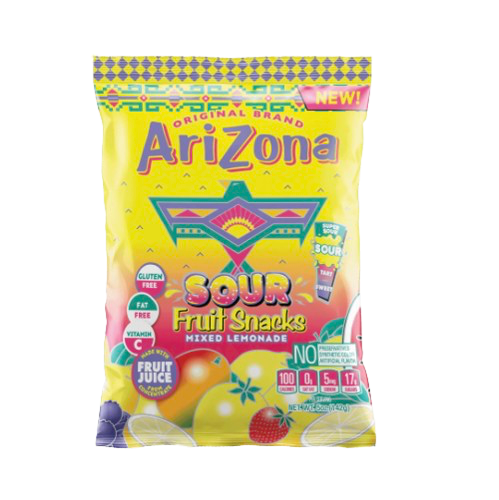 ARIZONA FRUIT SNACKS SOUR MIXED LEMONADE 5 OZ