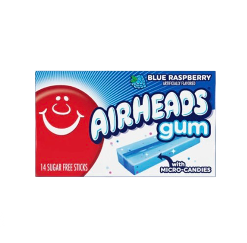 AIRHEADS GUM BLUE RASPBERRY 33G