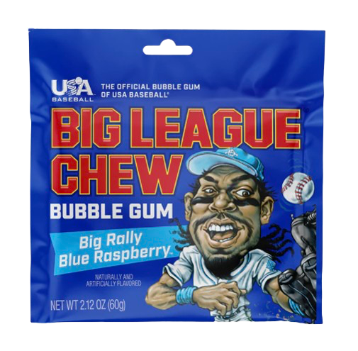 BIG LEAGUE CHEW BLUE RASPBERRY 343G