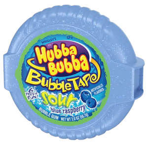 HUBBA BUBBA BUBBLE TAPE SOUR BLUE RASPBERRY 2OZ