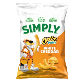 CHEETOS SIMPLY JUMBO PUFFS WHITE CHEDDAR 8OZ USA