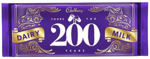 CADBURY BLOCK XTRA LARGE DAIRY MILK 200 YEARS CHOCOLATE 360G UK