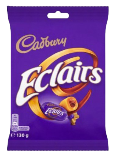 CADBURY BAGS ECLAIRS 130G UK