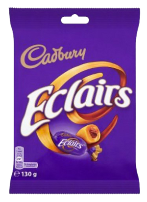 CADBURY BAGS ECLAIRS 130G UK