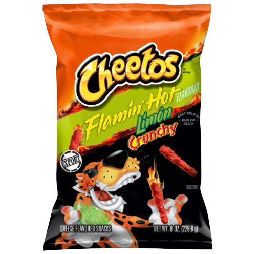 Cheetos Crunchy Flamin Hot Limon 8oz USA