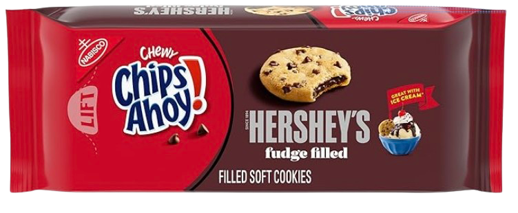 CHIPS AHOY! HERSHEYS CHEWY FUDGE COOKIES USA 9.6oz/272g