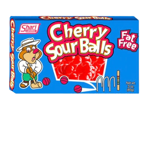 Cookie Dough Shari Candy Sour Cherry Balls Theatre Box 3.1oz
