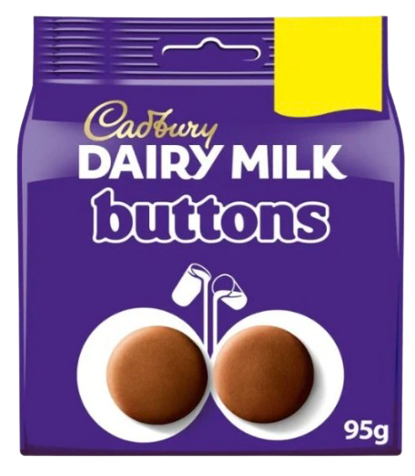 CADBURY BAG BUTTONS GIANT MILK 95G UK