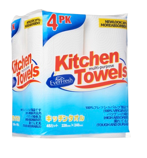 EVERFRESH KITCHEN TOWEL 4PK