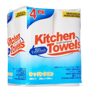 EVERFRESH KITCHEN TOWEL 4PK