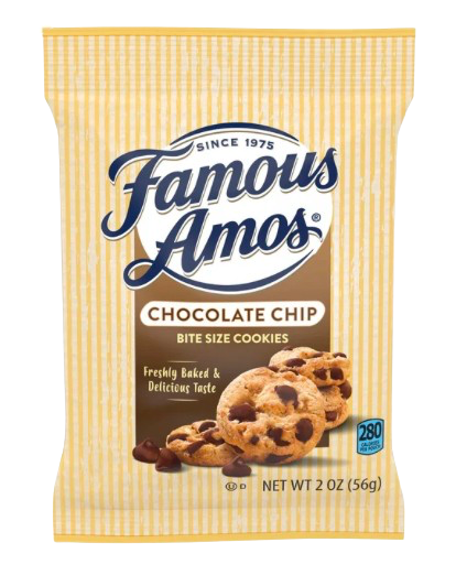 FAMOUS AMOS CHOCOLATE CHIP BISCUITS 56G USA