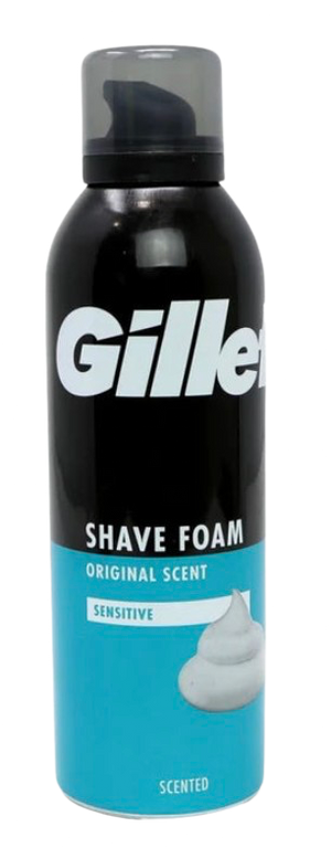 GILLETTE SENSITIVE SHAVING FOAM 200ML