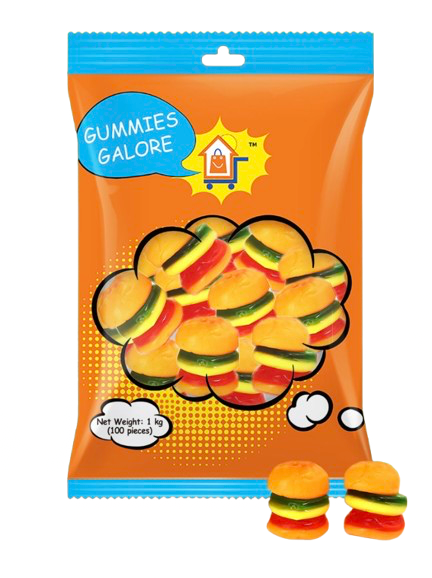 GUMMIES GALORE 100PK MINI BURGERS