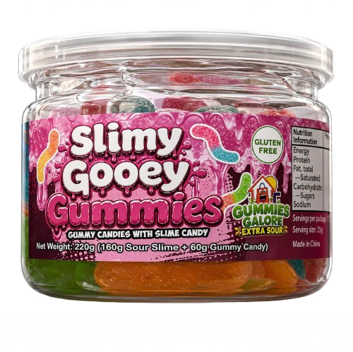 Gummies Galore Slimy Gooey Gummies Sour Strawberry 220g