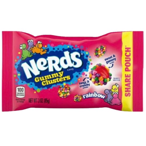 NERDS GUMMY CLUSTERS RAINBOW SHARE POUCH 3OZ