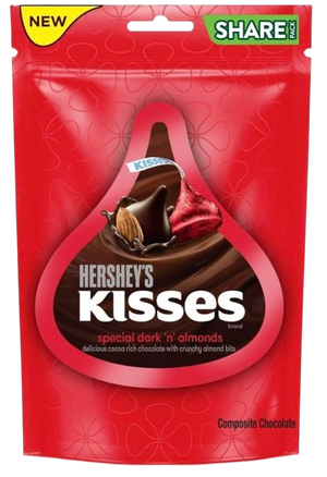HERSHEY KISSES 33.6GM  DARK ALMOND