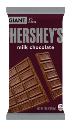 HERSHEYS MILK CHOC GIANT BAR 214G