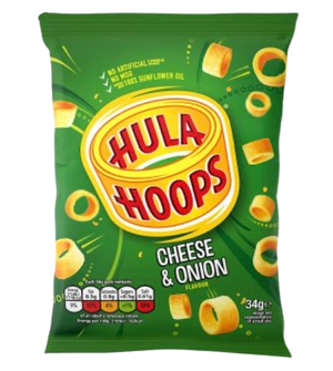 Hula Hoops Cheese & Onion 34gms (Airfreight UK)