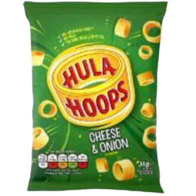 Hula Hoop Cheese & Onion 34g (BBD 27/06/2026)