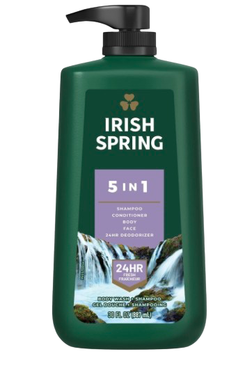 IRISH SPRING BODYWASH 30OZ/887ML 5 IN 1