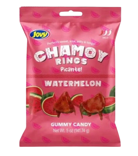 JOVY CANDY 5OZ CHAMOY GUMMY WATERMELON RINGS