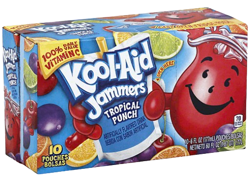 KOOL-AID JAMMERS 10PK TROPICAL PUNCH USA