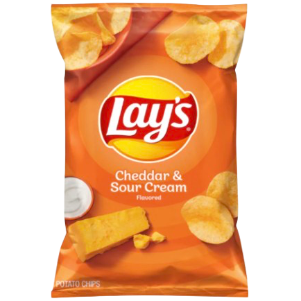 LAYS CHEDDAR & SOUR CREAM POTATO CHIPS 6.5OZ NZ USA