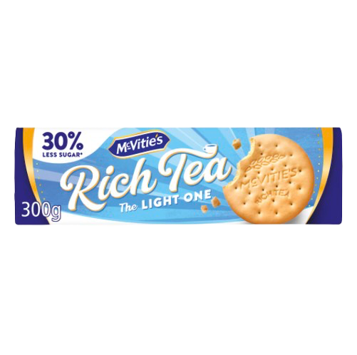 MCVITIES RICH TEA THE LIGHT ONE BISCUITS 300G