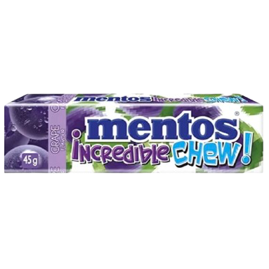 MENTOS INCREDIBLE CHEWS GRAPE 45G