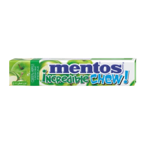 MENTOS INCREDIBLE CHEWS GREEN APPLE 45G
