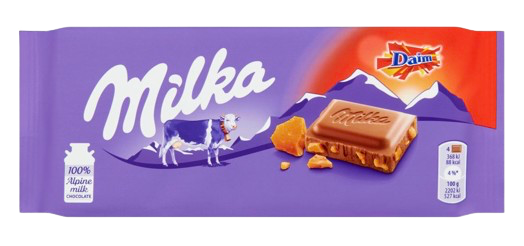 MILKA BLOCK DAIM PIECES 100G